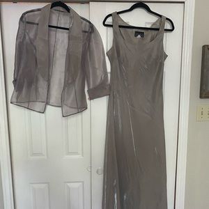 Beautiful silver dress with jacket